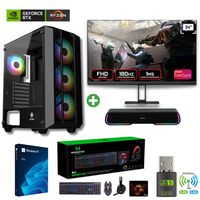 Pc Gamer AMD Ryzen 5 5500 - 16GB - RTX 5060 - 1TB (Parlante + Monitor 24"") PRO