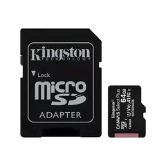 GENERICO - Tarjeta de memoria Kingston SDCS264GB Canvas Select Plus con adaptador SD 64GB