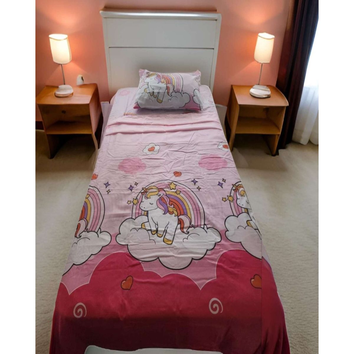 GENERICO - SABANA DE NIÑA UNICKAWAII PLAZA Y MEDIA 3 PCS