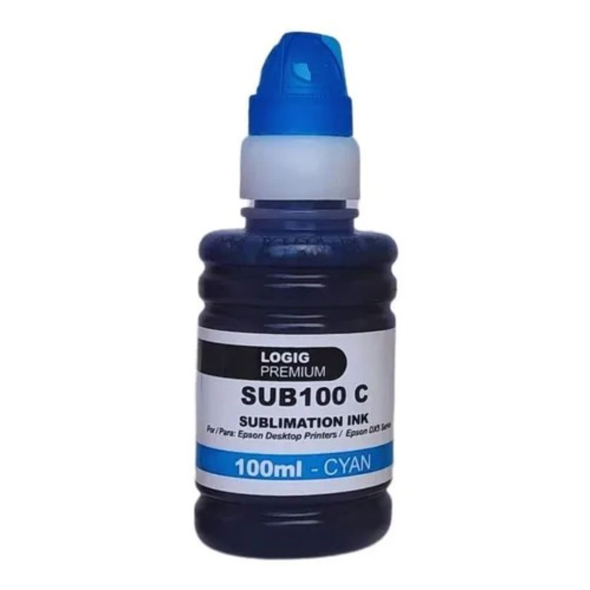 LOGIC - Tinta Cian Sublimación Premium 100 ml Estampar SUB-100