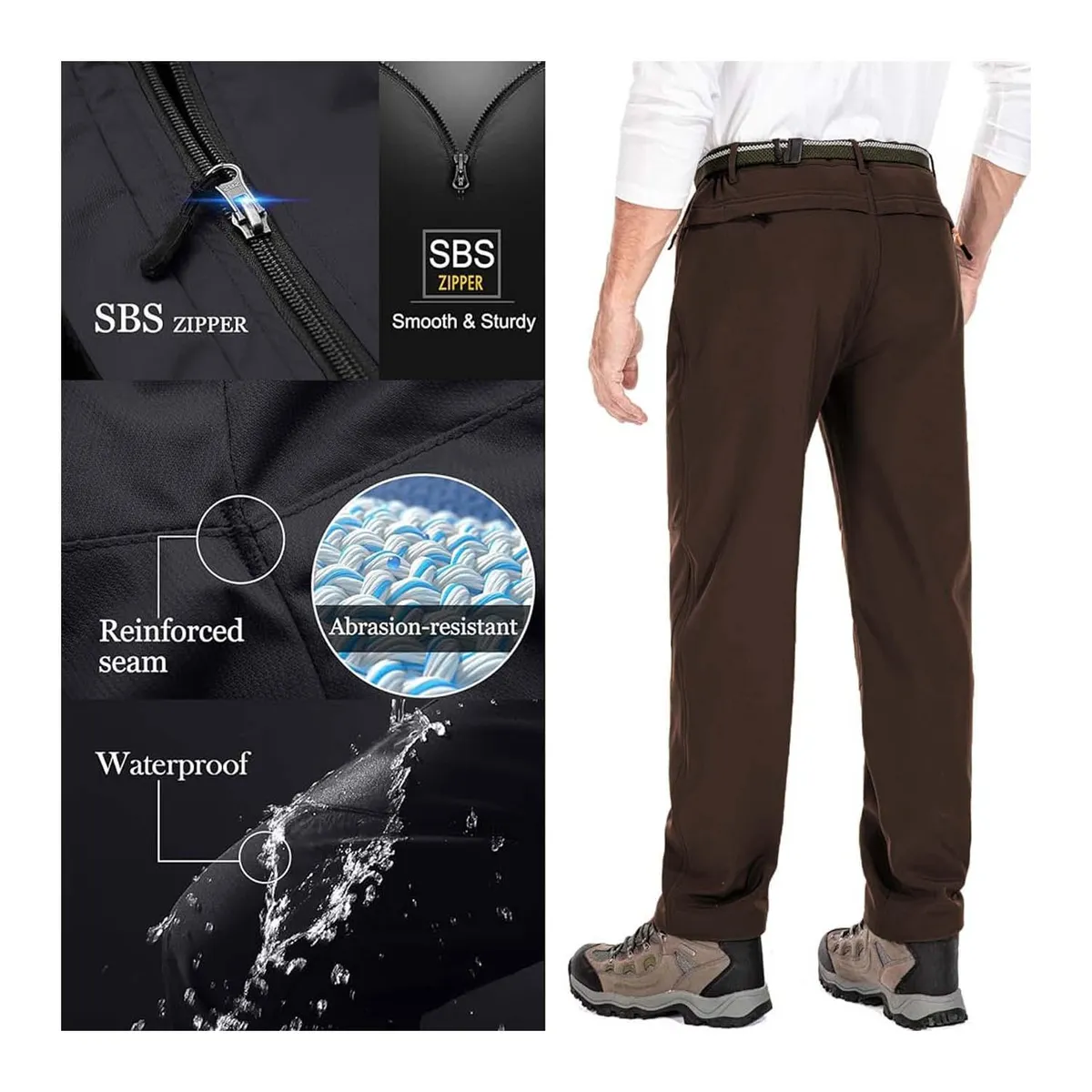 GENERICO - Pantalon Termico Softshell Impermeable
