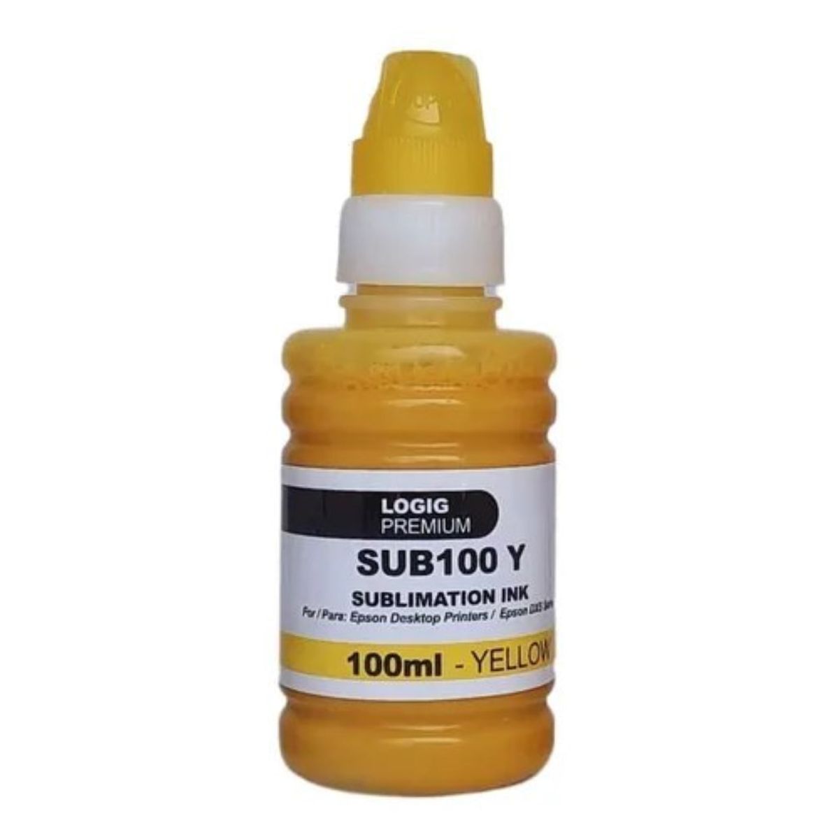 LOGIC - Tinta Amarilla Sublimación Premium 100 ml Estampar SUB-100