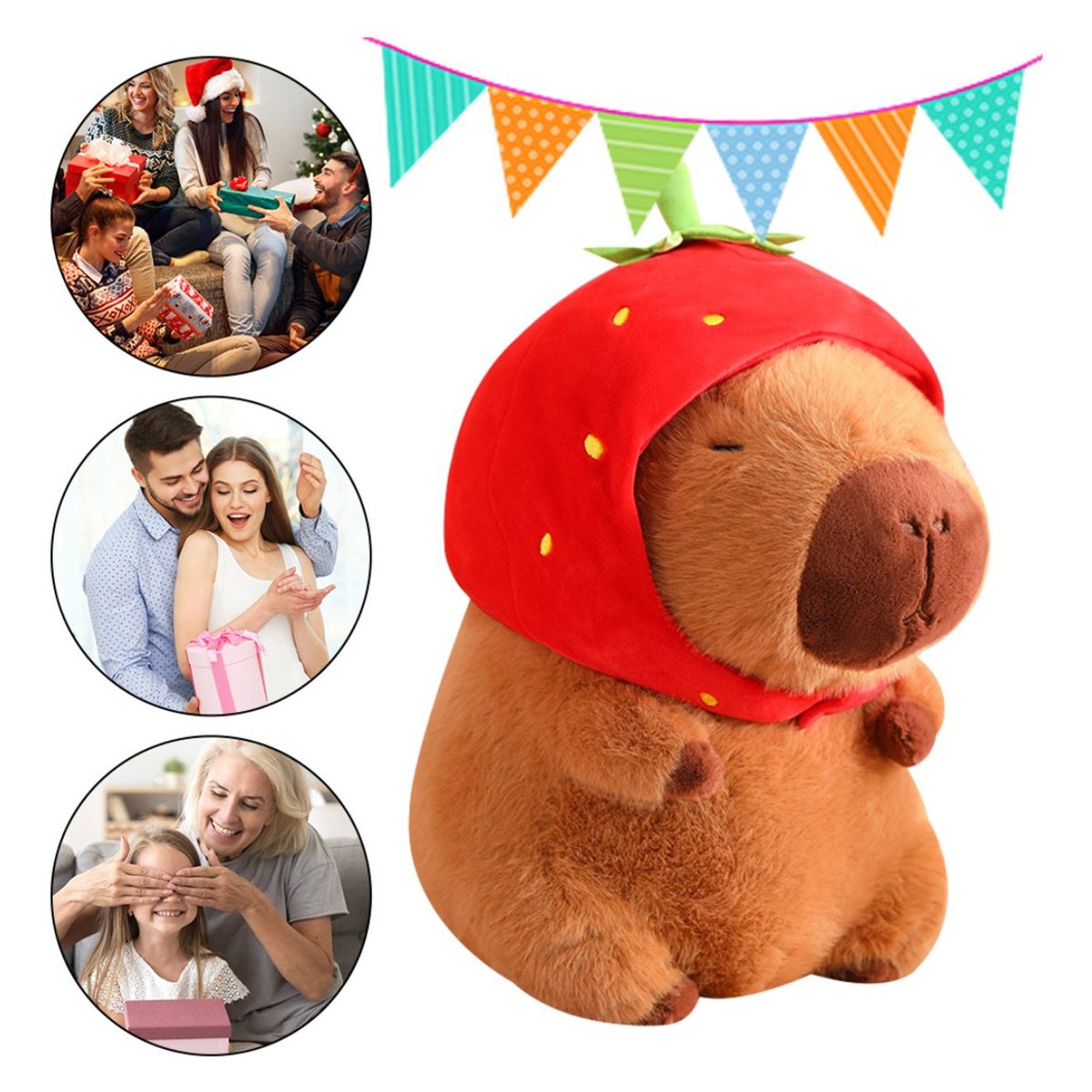 GENERICO - Colgante De Con Forma De Carpincho De Peluche Marrón