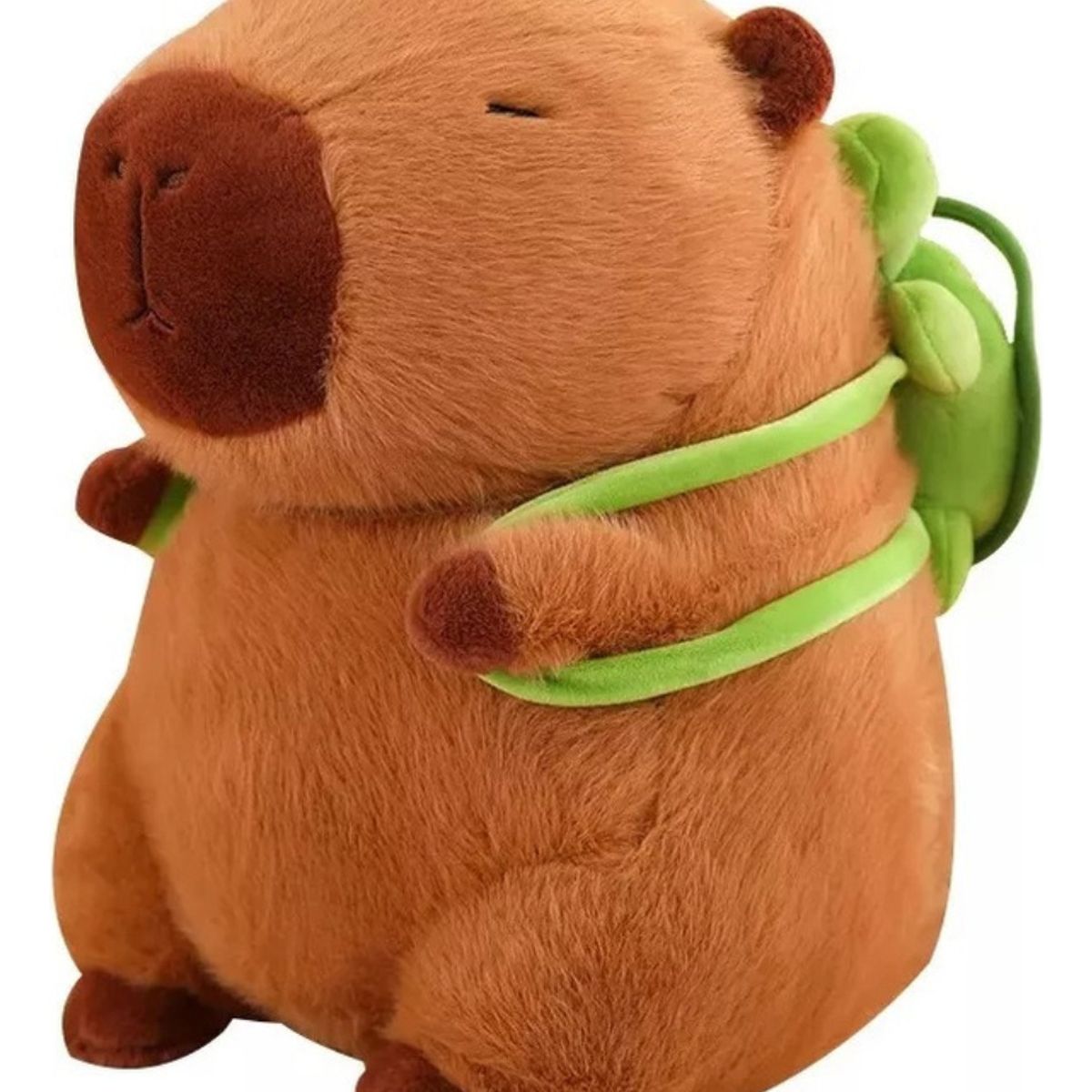 GENERICO - Juguete De Peluche Capibara Con Mochila Tortuga Pequeña 23cm