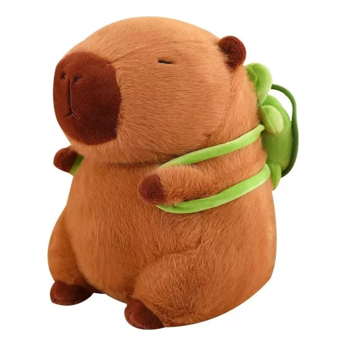 GENERICO - Juguete De Peluche Capibara Con Mochila Tortuga Pequeña 23cm