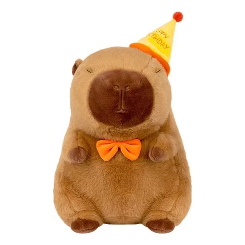 GENERICO - Peluche De Capibara 23cm Feliz Cumpleaños