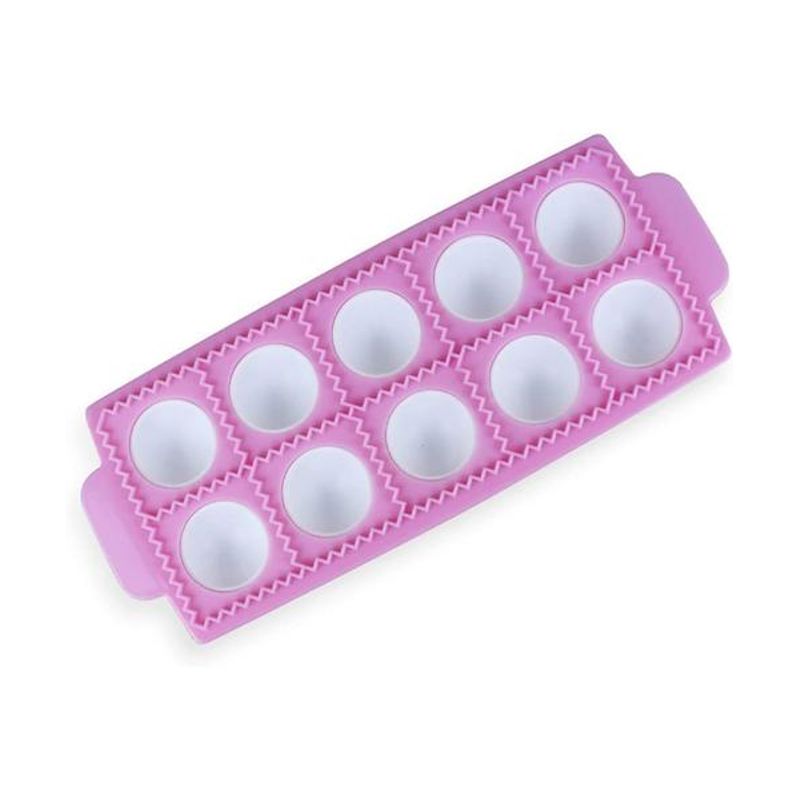 GENERICO - Molde para 10 raviolis redondos color blanco