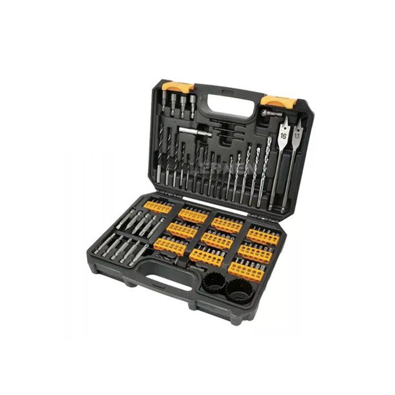 GENERICO - Maletín con 99 puntas de taladro brocas y dados color negro