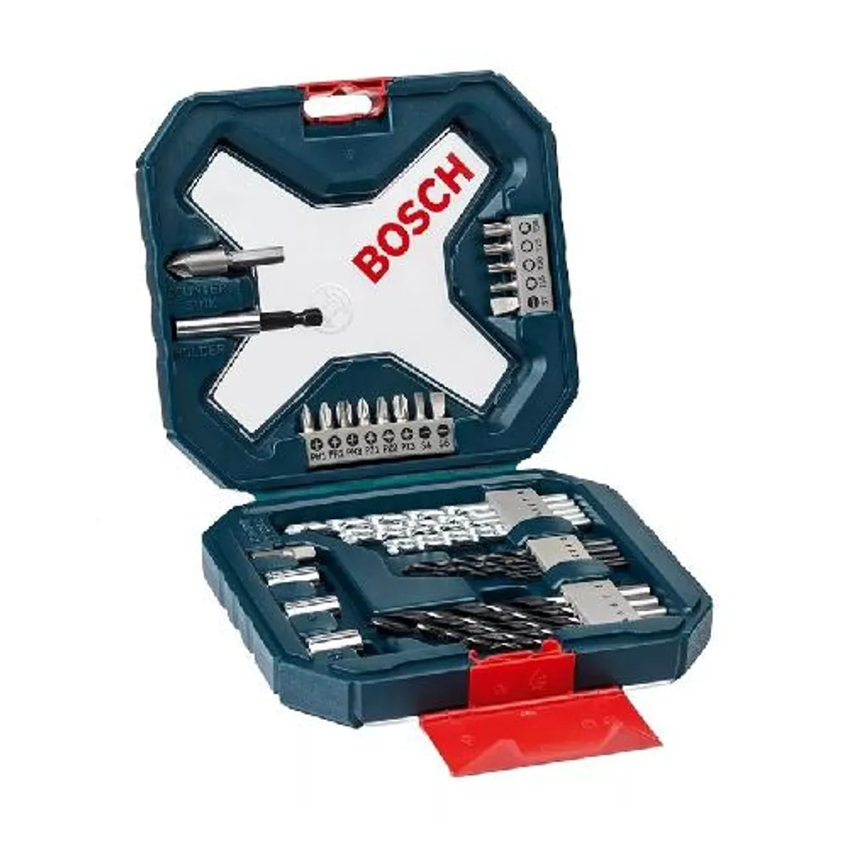 GENERICO - Kit de brocas y puntas X-line de acero 34 unidades Bosch color negro