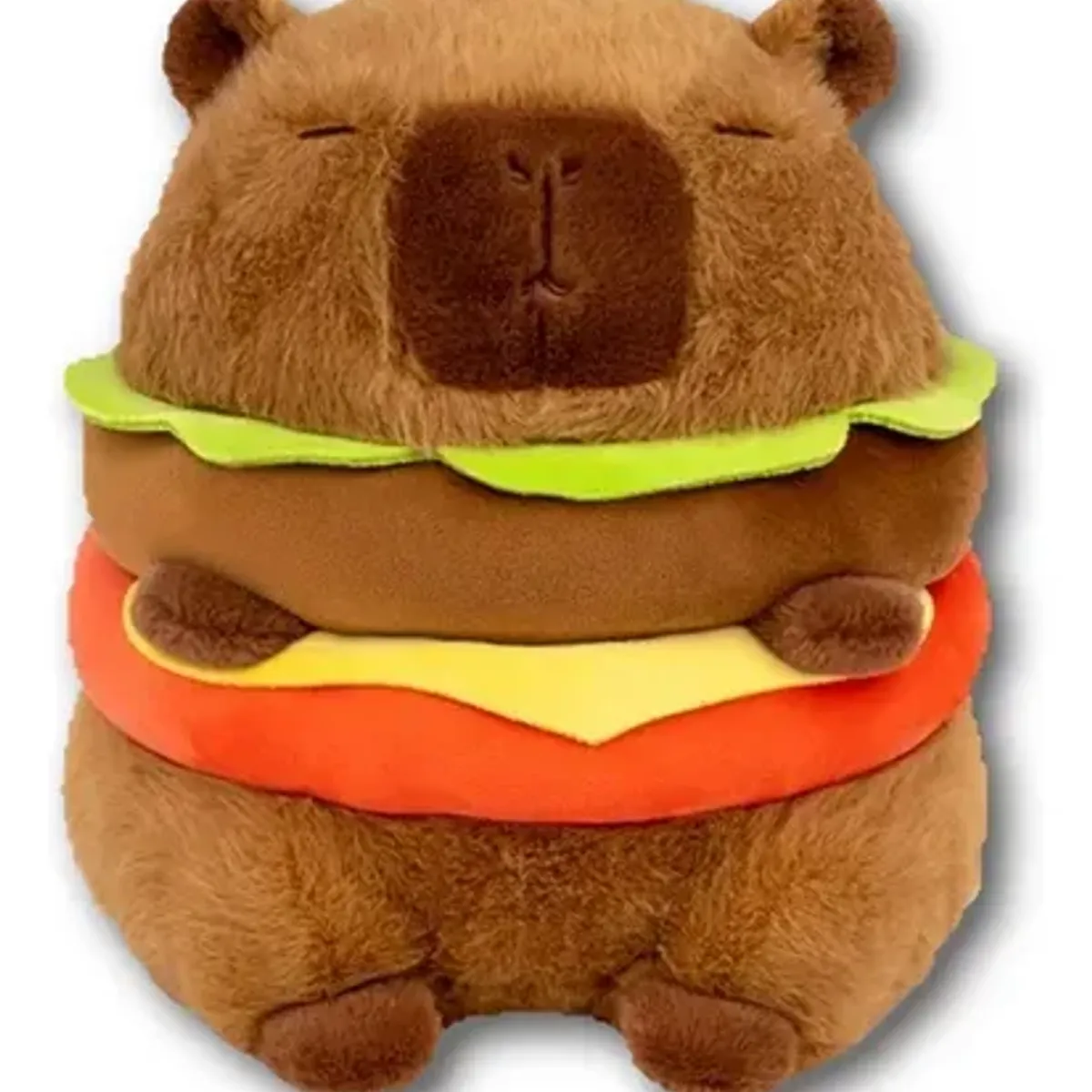 GENERICO - Peluche Capibara Hamburguesa Felpa Animal Kawaii