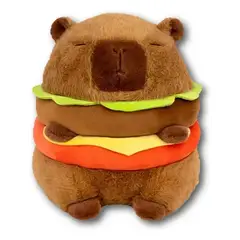 GENERICO - Peluche Capibara Hamburguesa Felpa Animal Kawaii