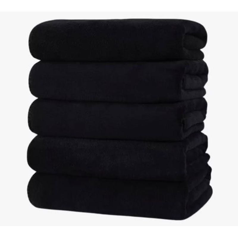 GENERICO - Pack 6 Toalla Negra Peluqueria Hotel