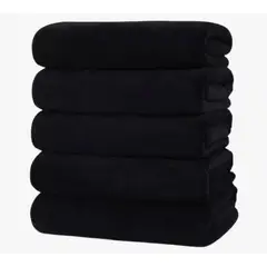 GENERICO - Pack 6 Toalla Negra Peluqueria Hotel