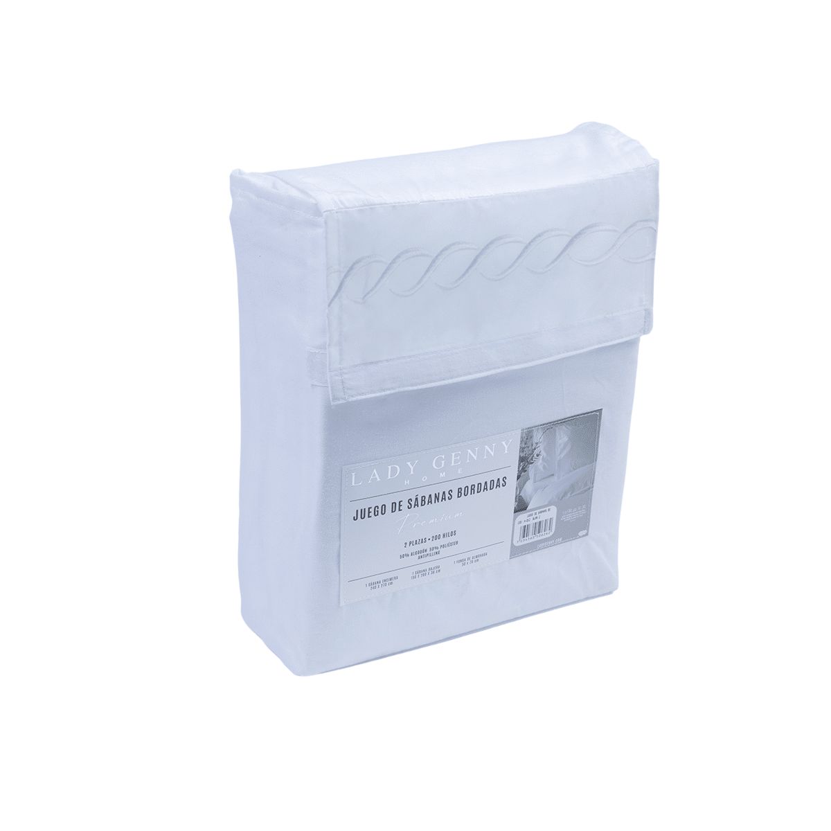 LADY GENNY - Juego de Sabanas Bordadas 2 Plazas Lady Genny.