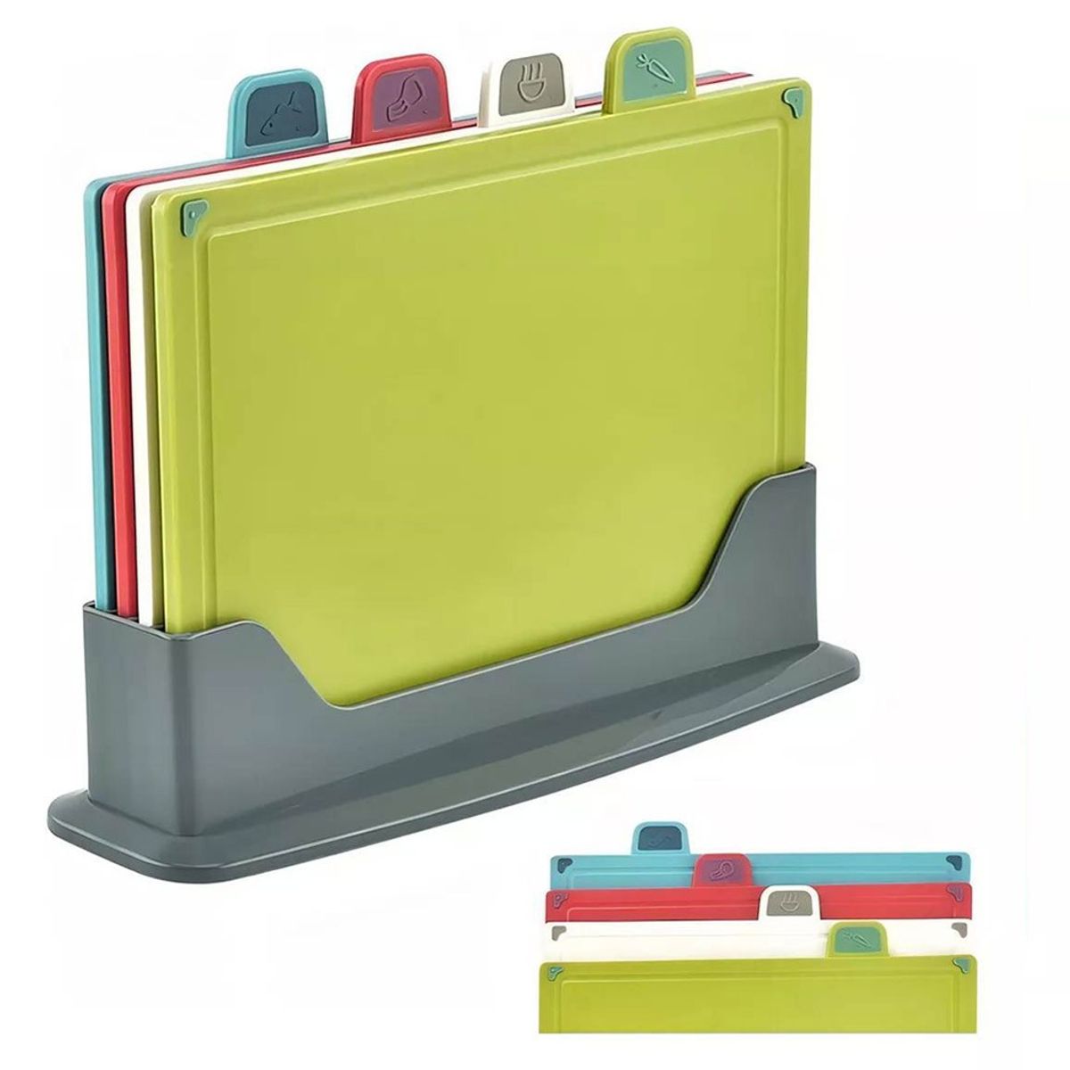 MUNDO MAGIA - Tabla De Picar Con Pestañas Con Base Para Cocina 4 Unidades