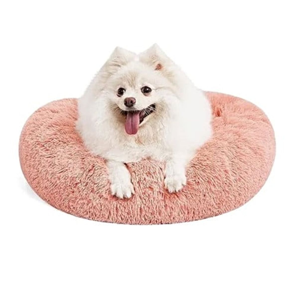 GENERICO - Cama cojin de chiporro redondo para mascotas  60cm ROSA
