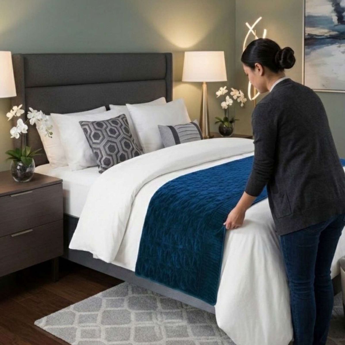 GENERICO - Piecera de Cama Premium Textura Soft y Calidez 90x210 cm