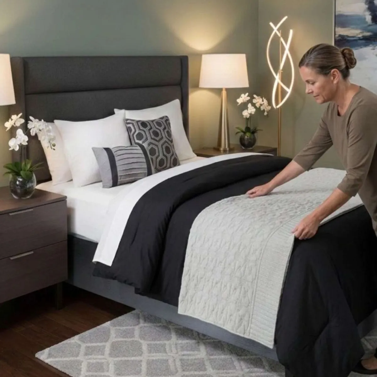 GENERICO - Piecera de Cama Premium Textura Soft y Calidez 90x210 cm