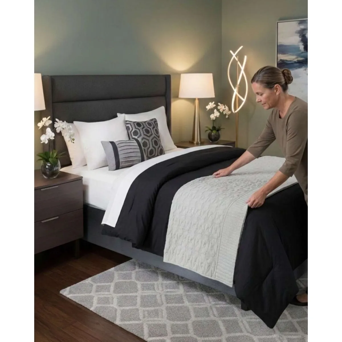 GENERICO - Piecera de Cama Premium Textura Soft y Calidez 90x210 cm