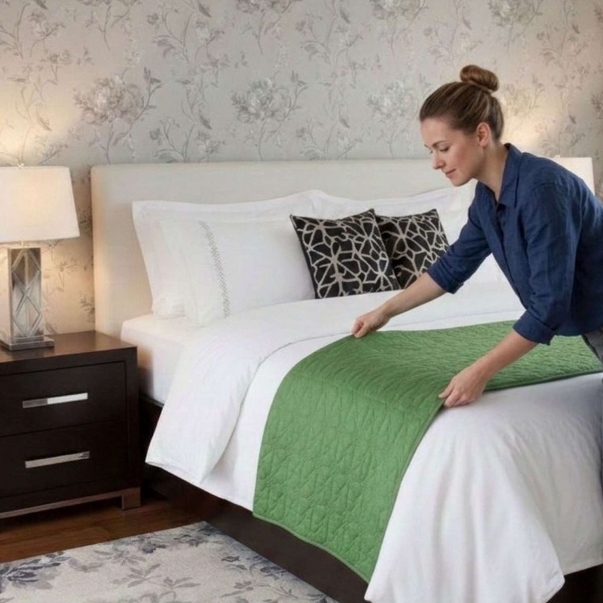 GENERICO - Piecera de Cama Premium Textura Soft y Calidez 90x210 cm