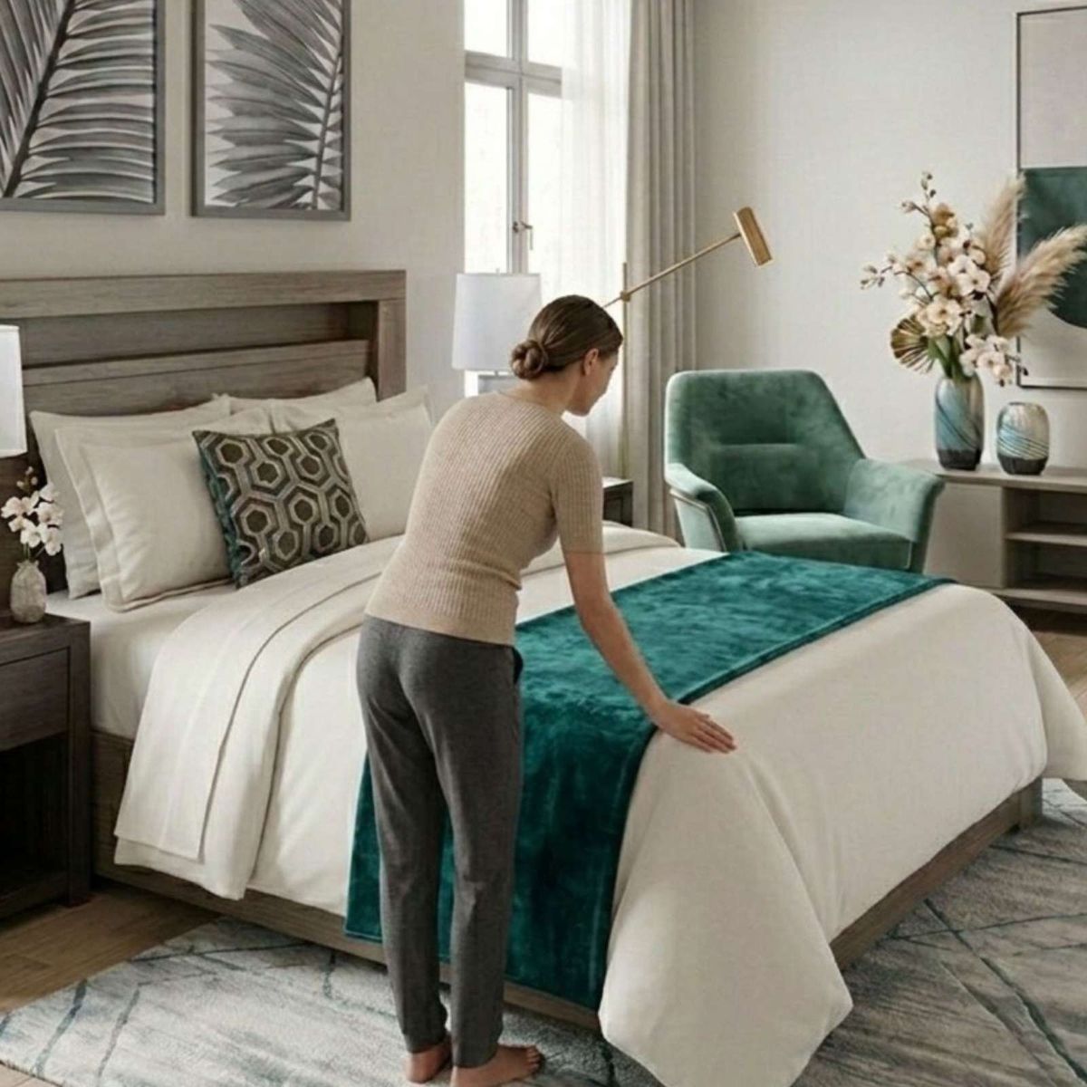 GENERICO - Piecera de Cama Premium Textura Soft y Calidez 90x210 cm