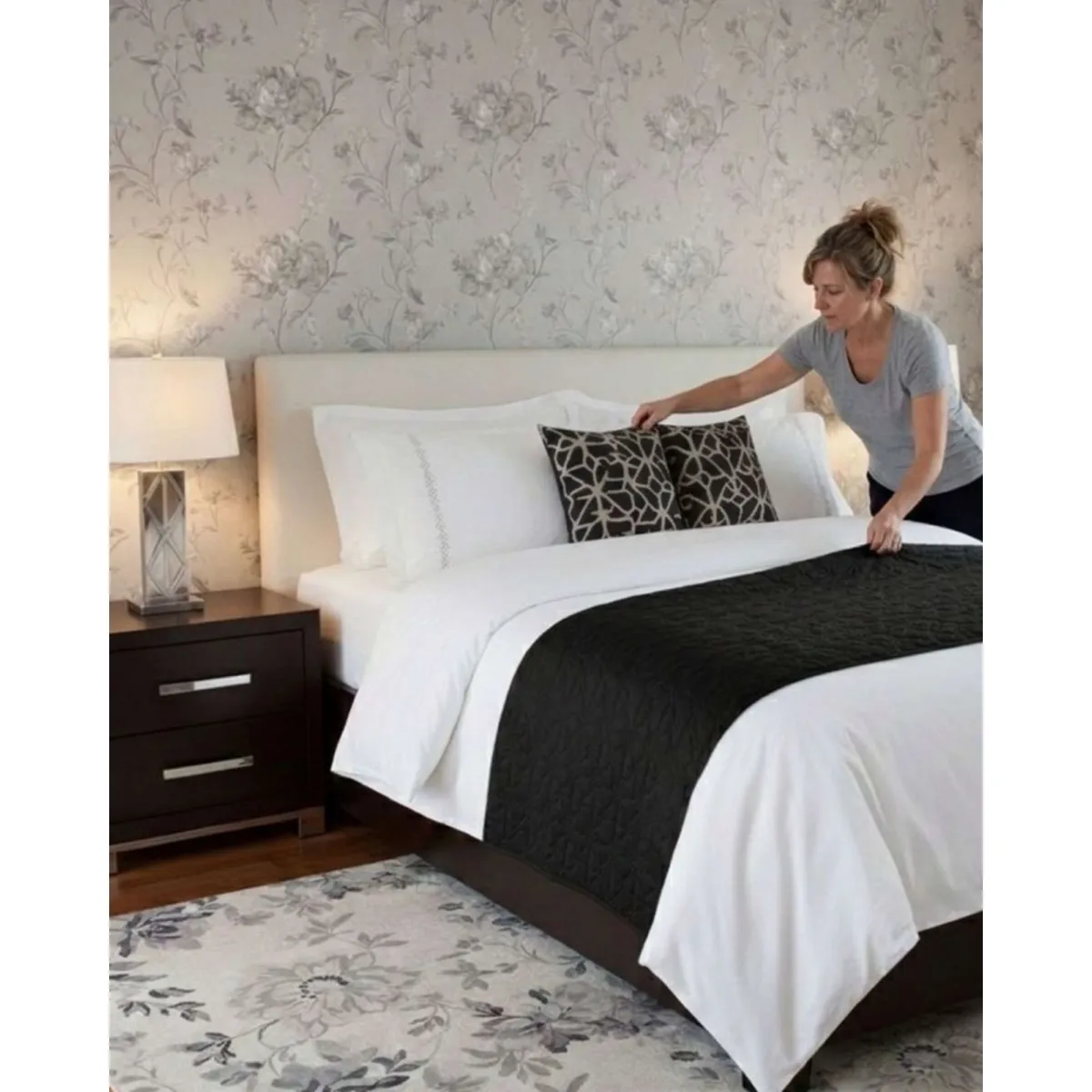 GENERICO - Piecera de Cama Premium Textura Soft y Calidez 90x210 cm