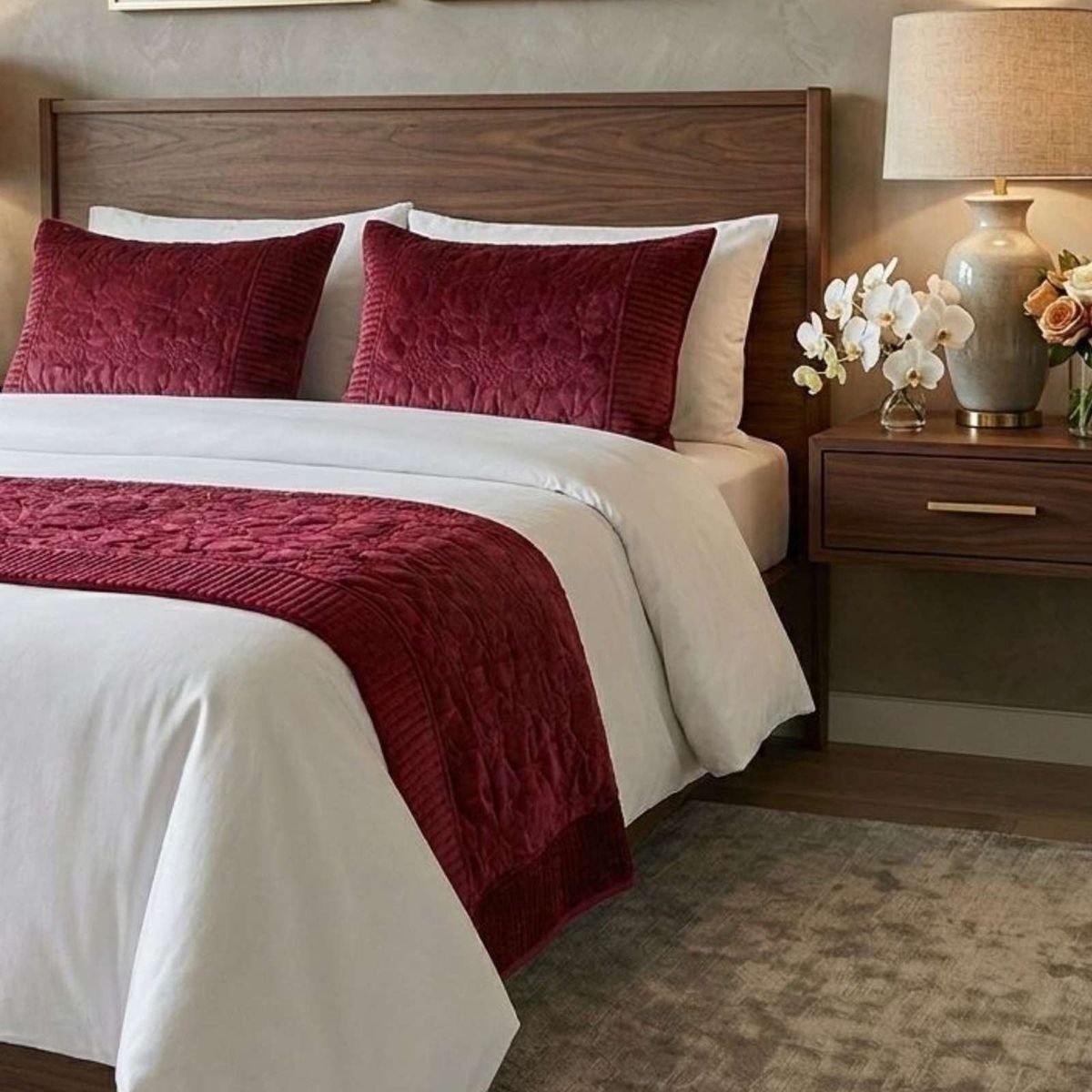 GENERICO - Piecera de Cama Premium Textura Soft y Calidez 90x210 cm