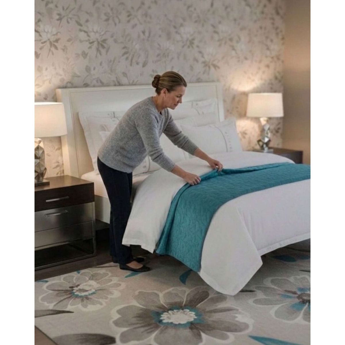 GENERICO - Piecera de Cama Premium Textura Soft y Calidez 90x210 cm