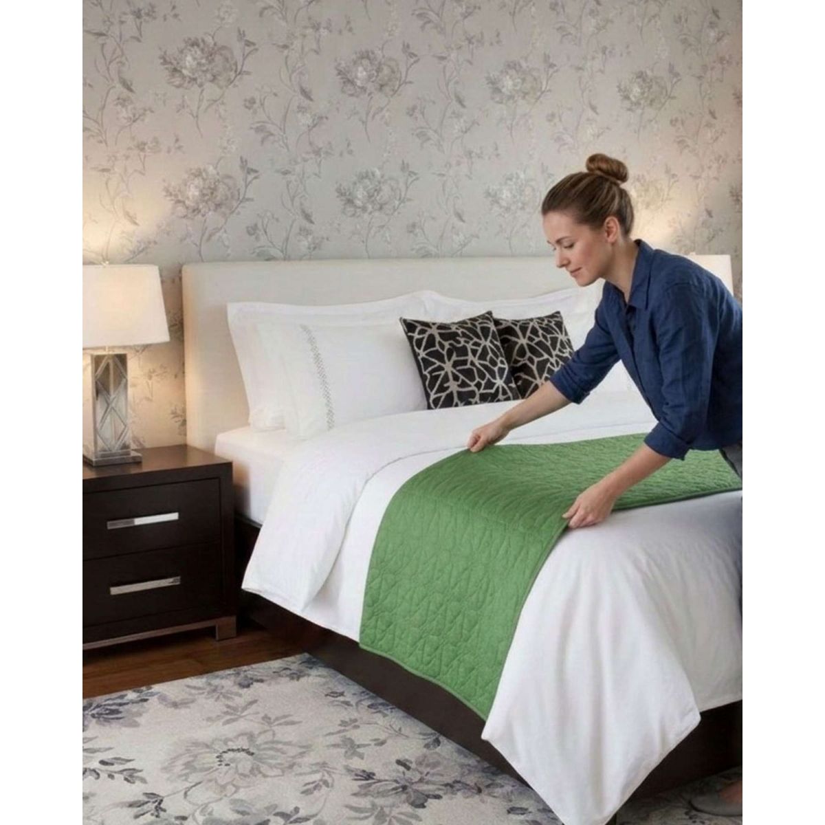 GENERICO - Piecera de Cama Premium Textura Soft y Calidez 90x210 cm