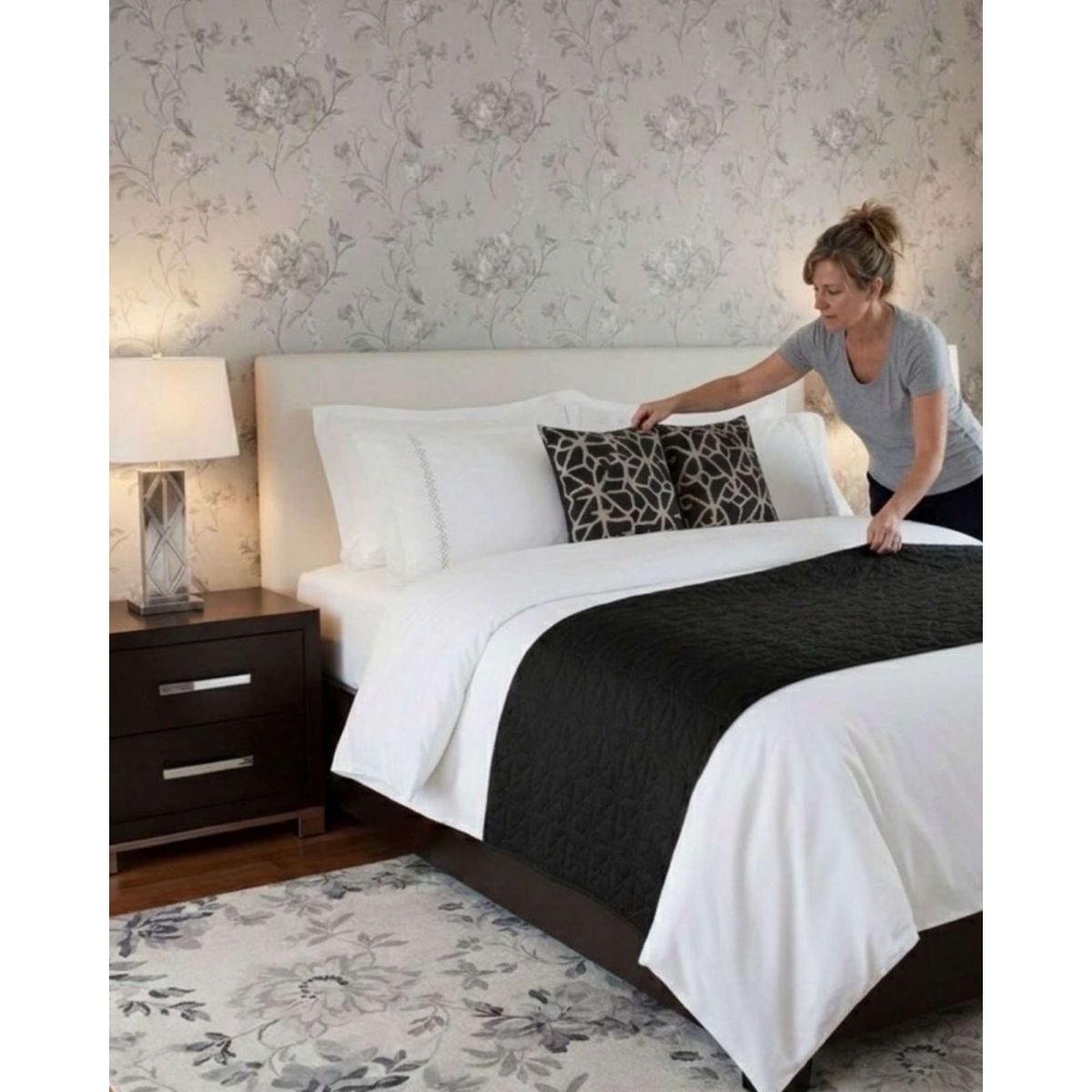 GENERICO - Piecera de Cama Premium Textura Soft y Calidez 90x210 cm