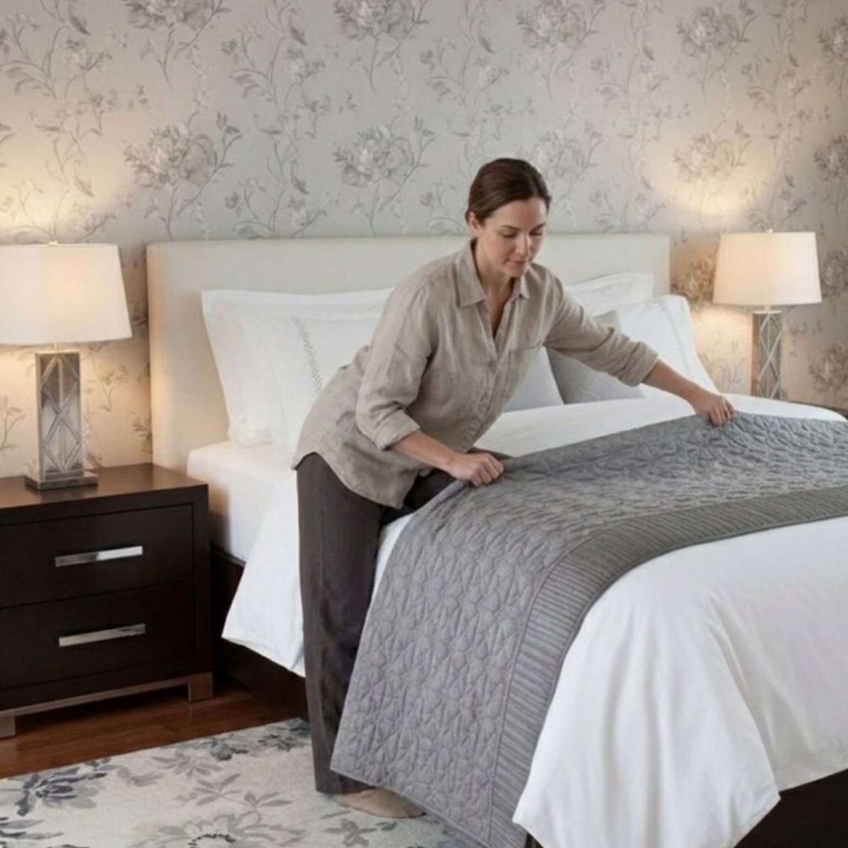 GENERICO - Piecera de Cama Premium Textura Soft y Calidez 90x210 cm