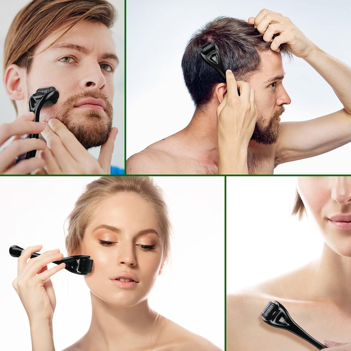 KUANGYE - Dermo Roller Rodillo Dermatológico Crecimiento Barba Cabello