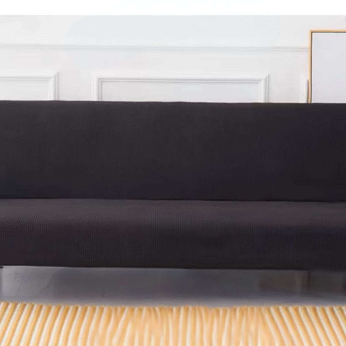 GENERICO - FUNDA DE FUTON CUADRILLE NEGRO 160x230