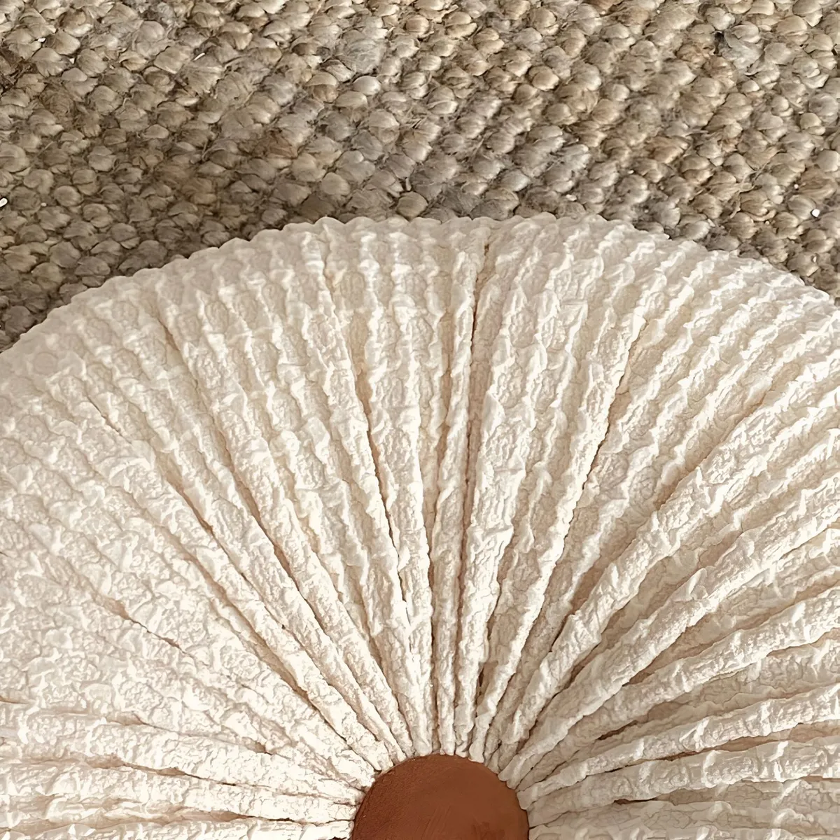 GENERICO - SET DE 2 COJINES DISEÑO BOTON COLOR BEIGE