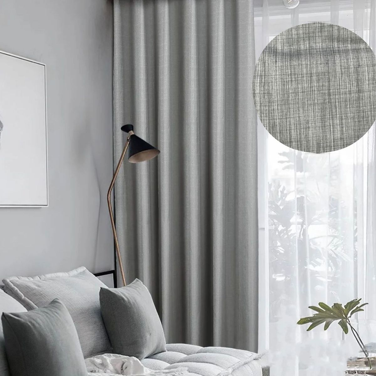 GENERICO - CORTINA BLACKOUT MAS VISILLO 140X220 GRIS