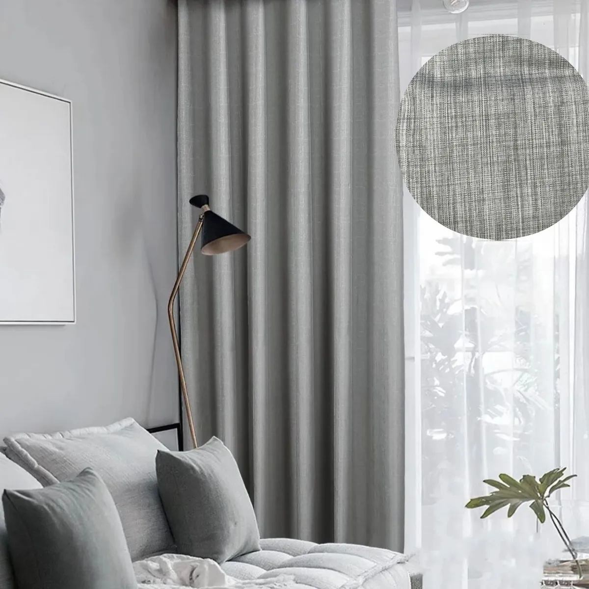 GENERICO - CORTINA BLACKOUT MAS VISILLO 140X220 GRIS