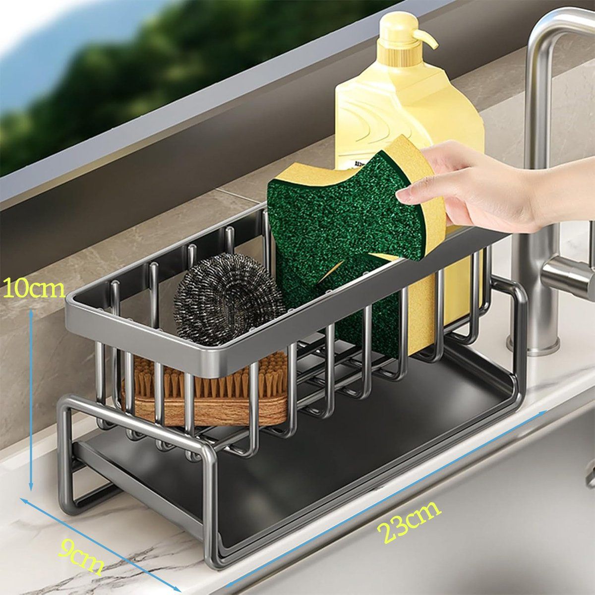 GENERICO - Organizador De Fregadero De Cocina Con Bandeja De Drenaje