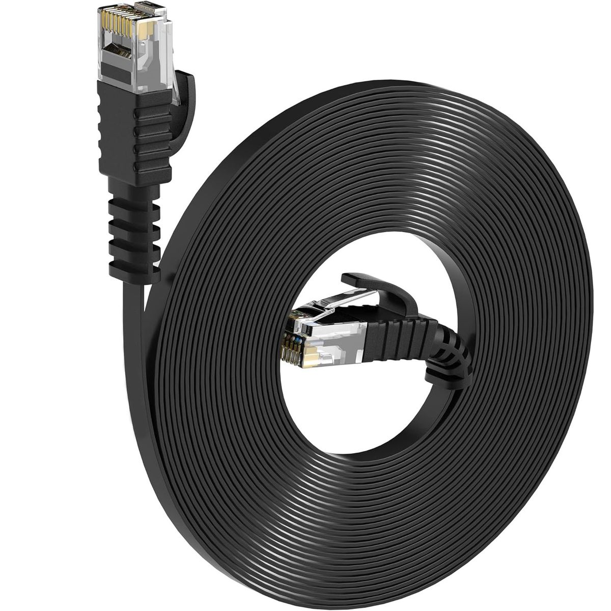 KUANGYE - cable ethernet red lan 30m reforzado cat6 internet consola negro