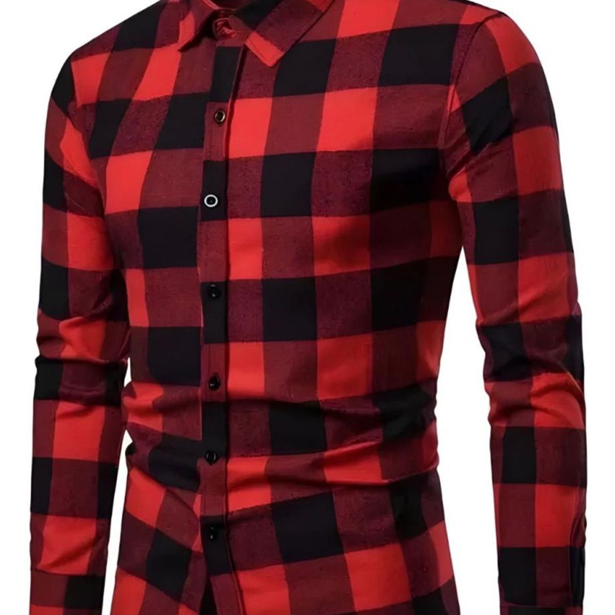 XPRESS RECHARGE - Camisas a cuadros mangas largas de 100% algodon de alta calidad