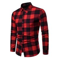 Camisas a cuadros mangas largas de 100% algodon de alta calidad