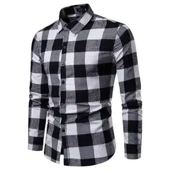 XPRESS RECHARGE - Camisas a cuadros mangas largas de 100% algodon de alta calidad