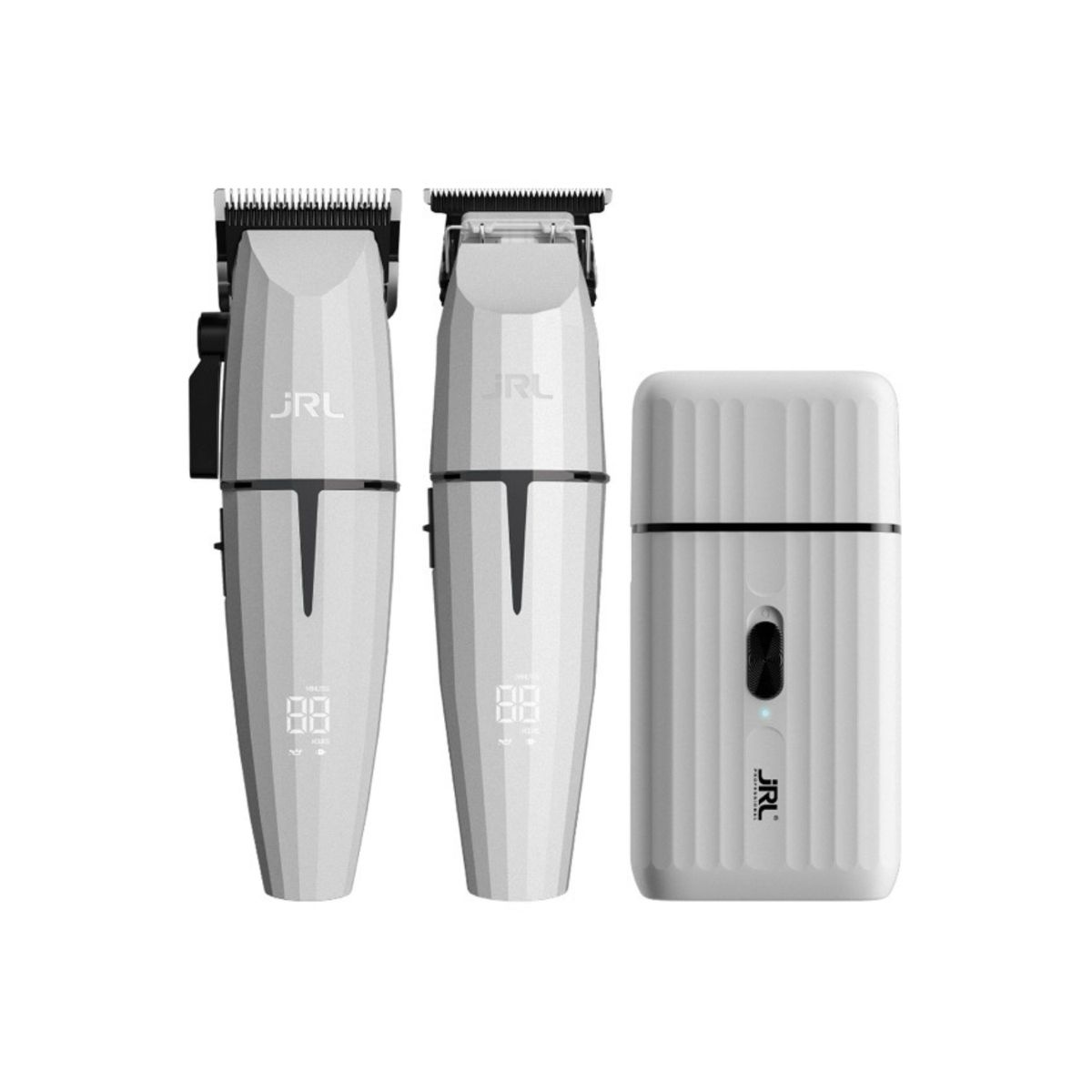 JRL PROFESSIONAL - JRL Pro Combo Onyx Blanco Ghost 2 Clipper Trimmer y Shaver