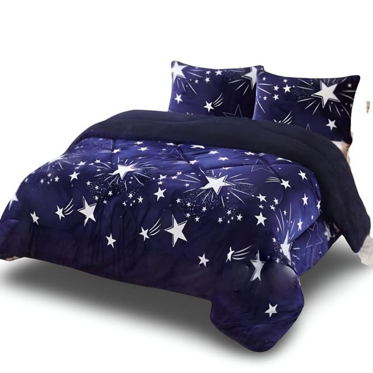 GENERICO - COBERTOR DE INVIERNO CHIPORRO AZUL PLAZA Y MEDIA 200X230 CM