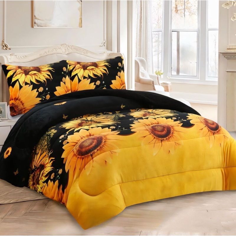 GENERICO - COBERTOR DE INVIERNO CHIPORRO GIRASOL  2 PLAZAS 240X260