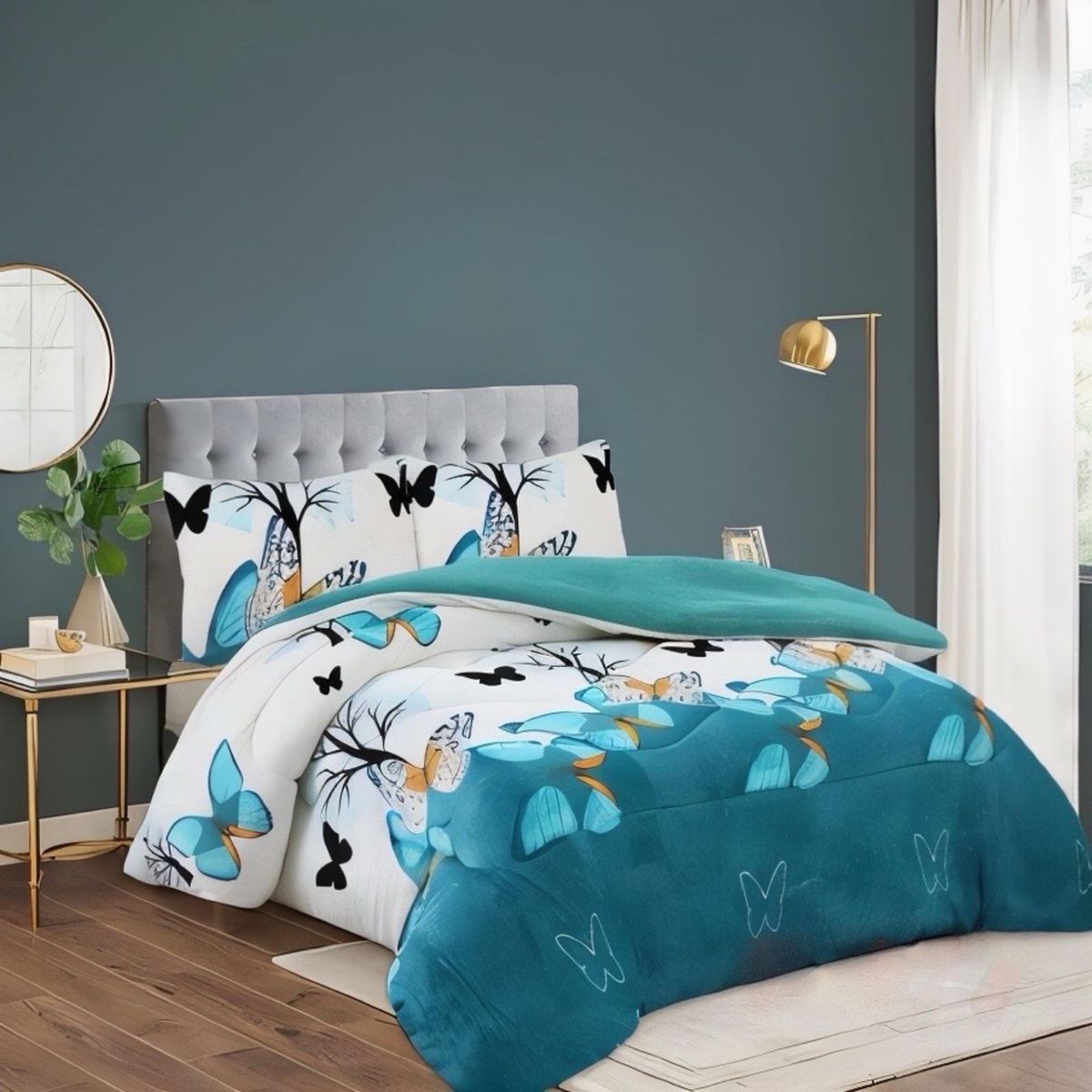 GENERICO - COBERTOR DE INVIERNO CHIPORRO MARIPOSA  2 PLAZAS 240X260