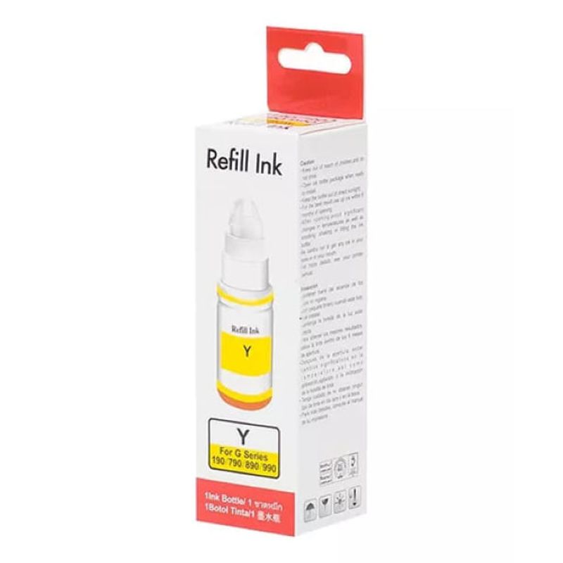 PREMIUM - Tinta Refill Ink Para Canon GI-190 Color Amarillo 70 ml