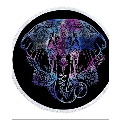 Imagen 2 del producto Toalla Manta redonda playera con diseño elefante