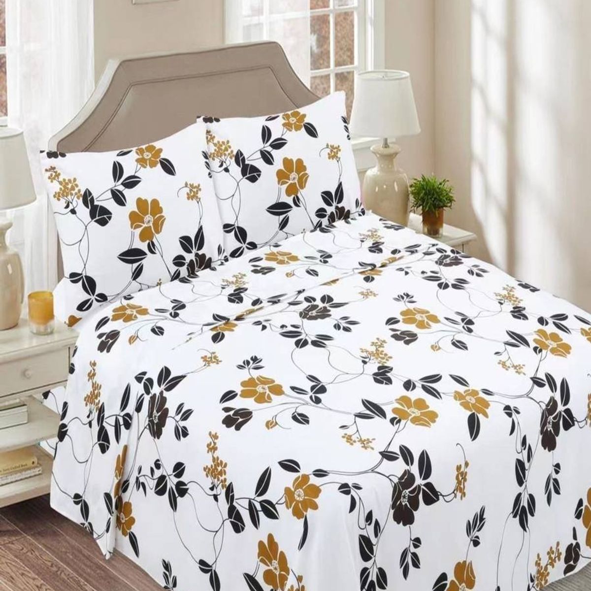 GENERICO - JUEGO DE SABANA PARA CAMA KING CON DISEÑO