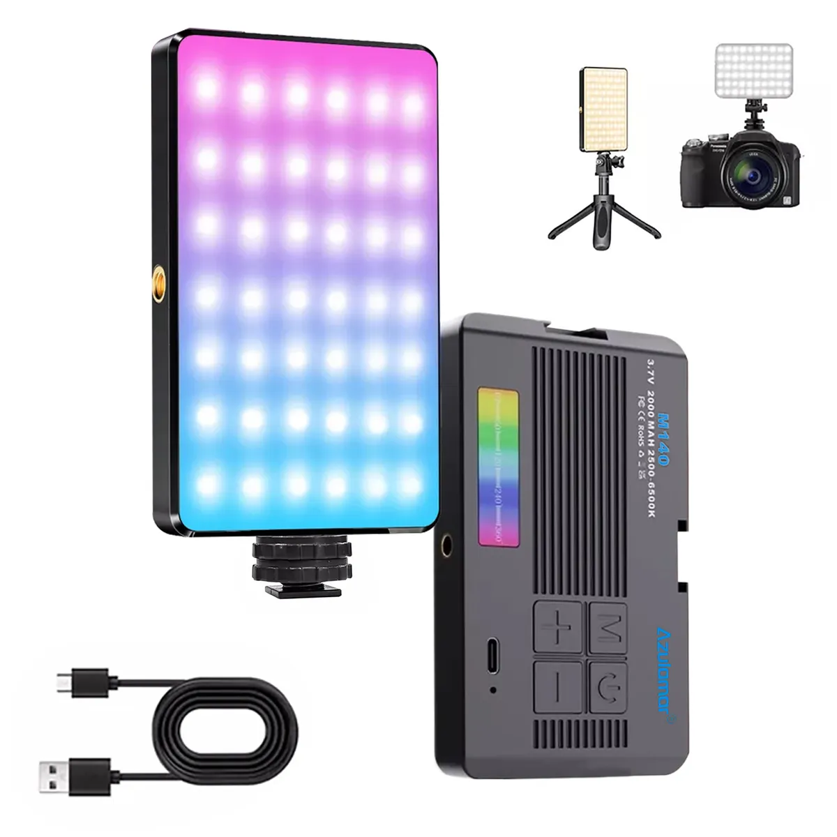 AZULAMAR - Selfie Luz De Video Led Rgb Para Cámara Celular Luz - 10w