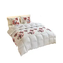 GENERICO - JUEGO DE PIECERA DE CAMA CON 2 FUNDAS MODELO BORDADO1 MAS COJIN
